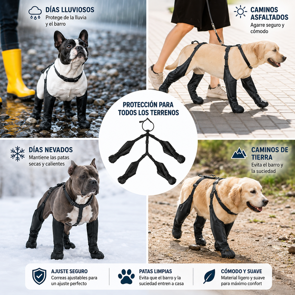 Botas impermeables que no se salen